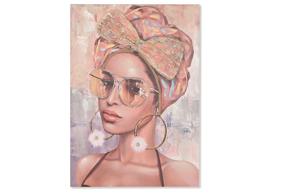 CUADRO LIENZO 70X100CM AFRICANA LAZO
